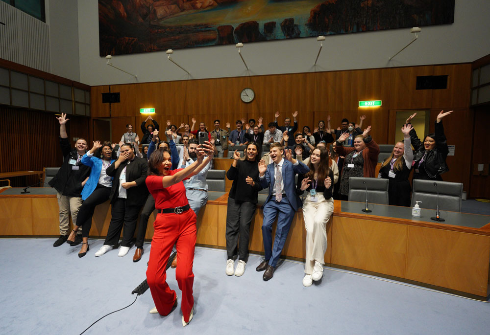 Minister Aly meeting with the Youth Advisory Groups at Parliament house