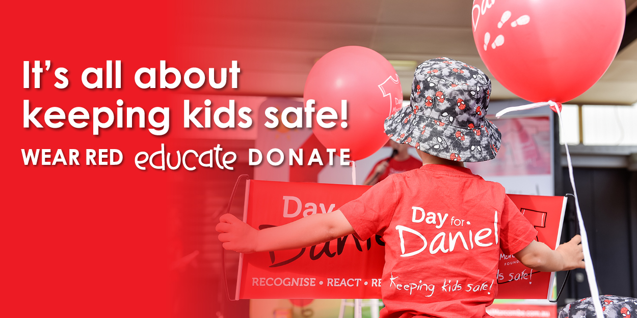 It's all about keeping kids safe! wear red educate donate