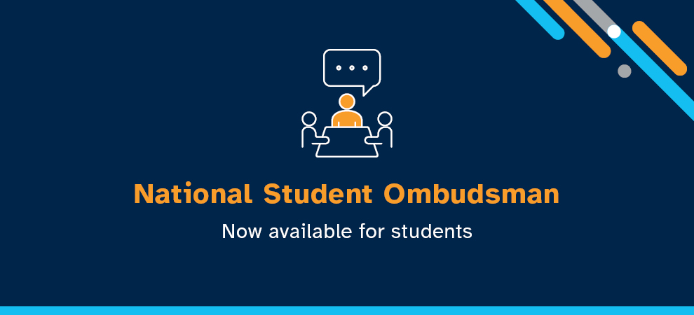 National Student Ombudsman now available for students decorative banner.