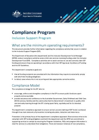 Inclusion Support Program compliance program.pdf