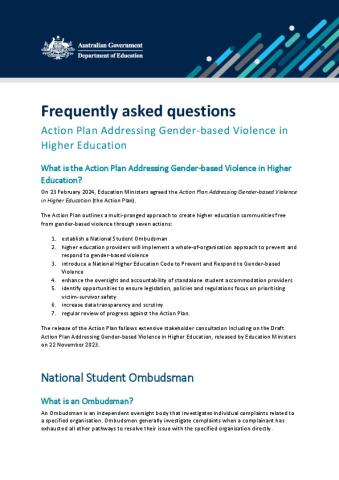 FAQs-Action Plan Addressing Gender-Based Violence in Higher Education.pdf