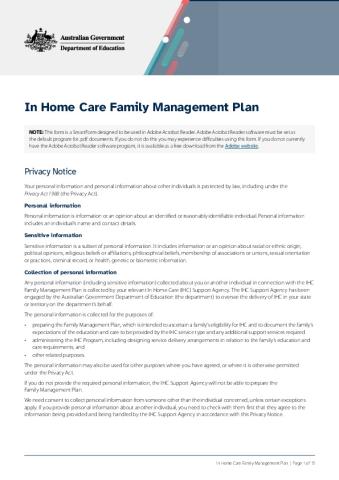 IHC Family Management Plan Form.pdf