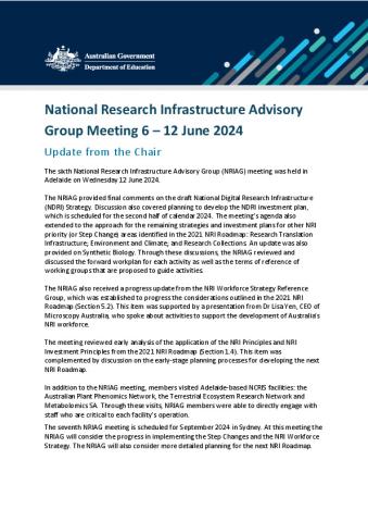 NRI Advisory Group -  Chair Update - 12 June 2024.pdf