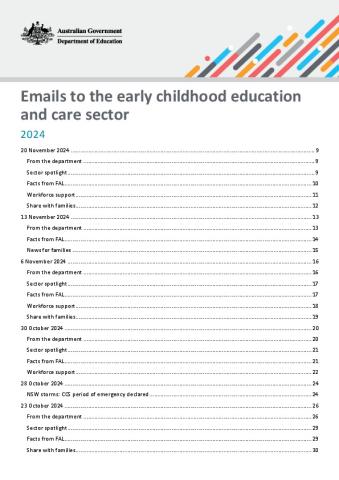 2024 Emails to the early childhood education and care sector updated 20 November 2024 .pdf