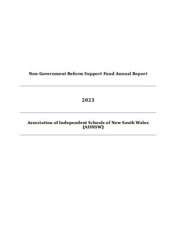 2023 NGRSF Annual Report - AISNSW.pdf