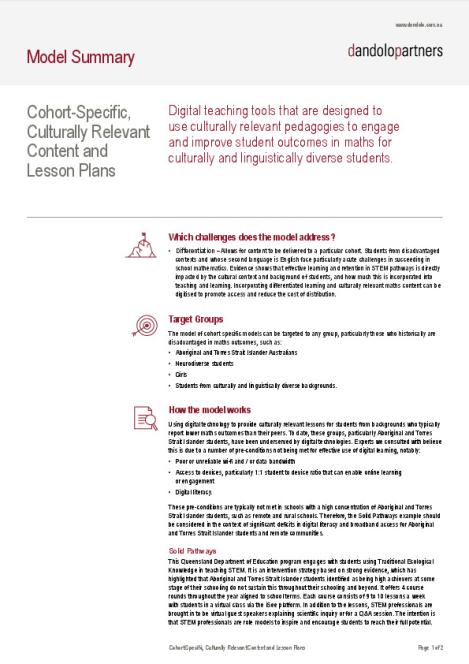 Best Practice Model 7 - Cohort-Specific, Culturally Relevant Content and Lesson Plans.pdf