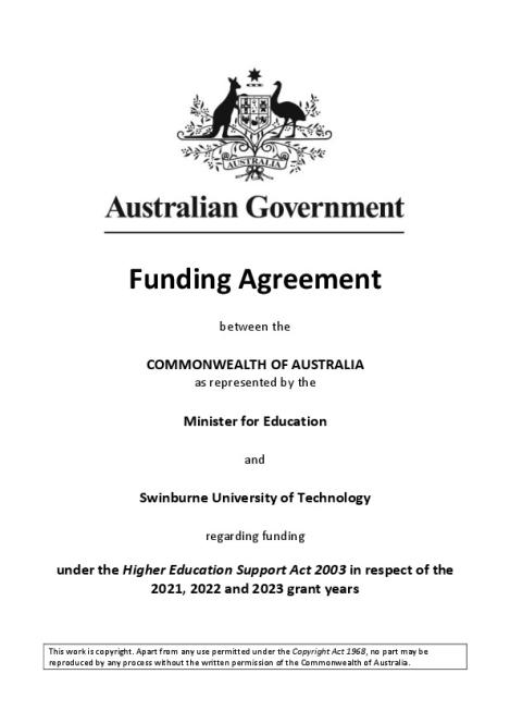 Swinburne 2021-2023 Funding Agreement - Sept 2023.pdf