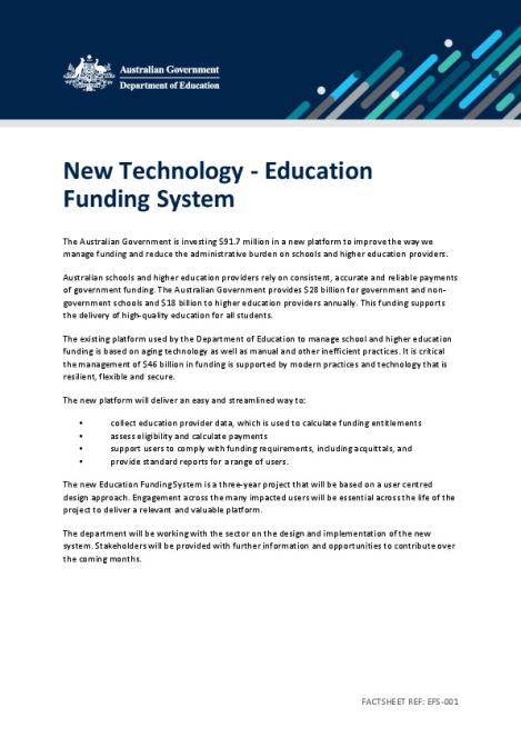 EFSFS001 New Technology - Education Funding System.pdf