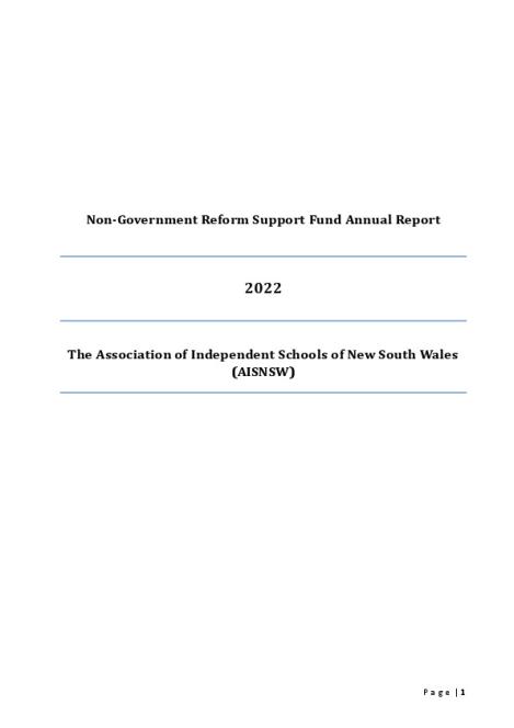 2022 NGRSF Annual Report - AISNSW.pdf