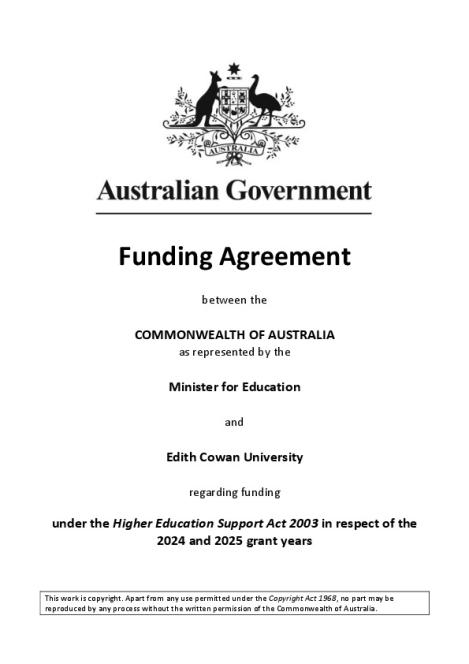 Edith Cowan University - 2024-2025 CGS Funding Agreement - Dec 2023.pdf