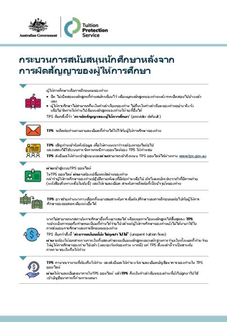 Thai - TPS Student Support Process following an Education Provider Default.pdf