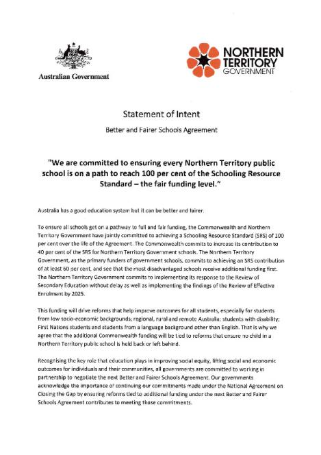 Statement of Intent - Northern Territory.pdf