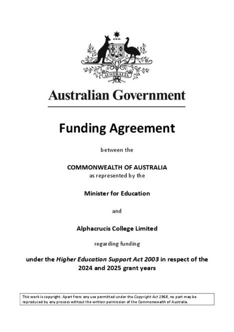 Alphacrucis College Limited  2024-25 CGS Funding Agreement - May 2024.pdf