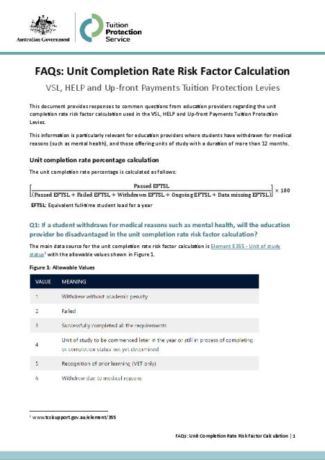 FAQs - Unit Completion Rate Risk Factor Calculation.pdf