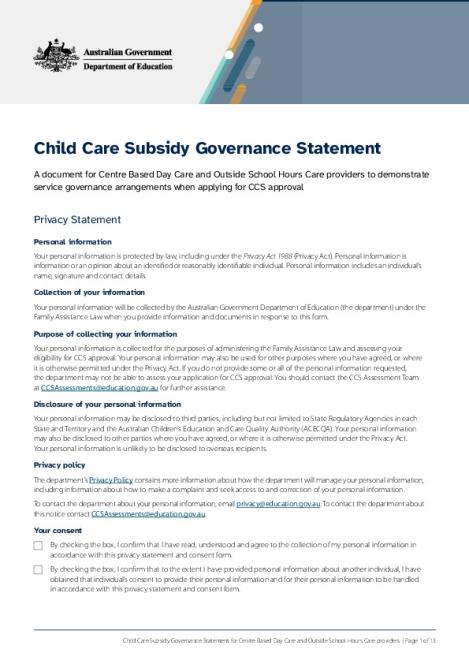 Child Care Subsidy Governance Statement CBDC_Form.pdf