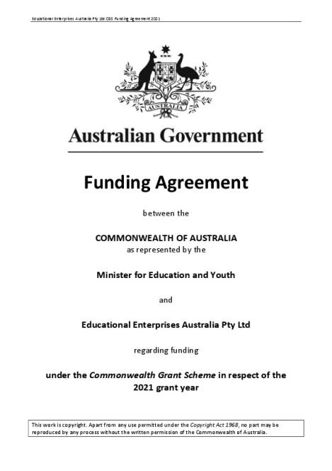 Educational Enterprises Australia Pty Ltd 2021 Funding agreement.pdf