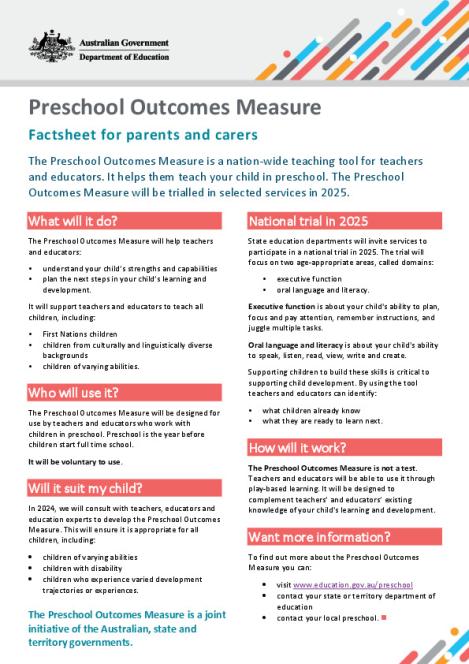 Factsheet for parents and families about the Preschool Outcomes Measures - 20240826.pdf