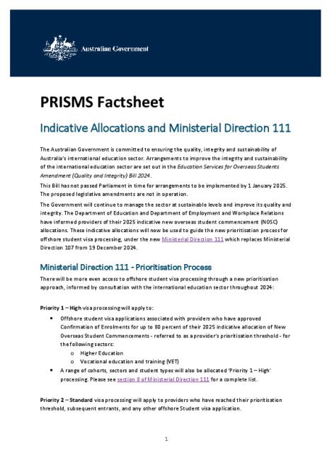 Factsheet_PRISMS Prioritisation Threshold and Ministerial Direction 111 (2).pdf