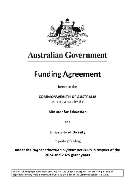 University of Divinity 2024-25 CGS Funding Agreement - Dec 2024.pdf