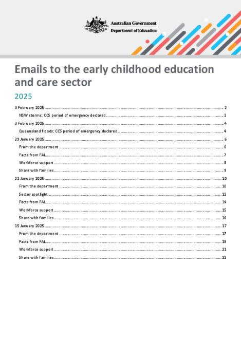 2025 Emails to the early childhood education and care sector updated 3 February 2025.pdf