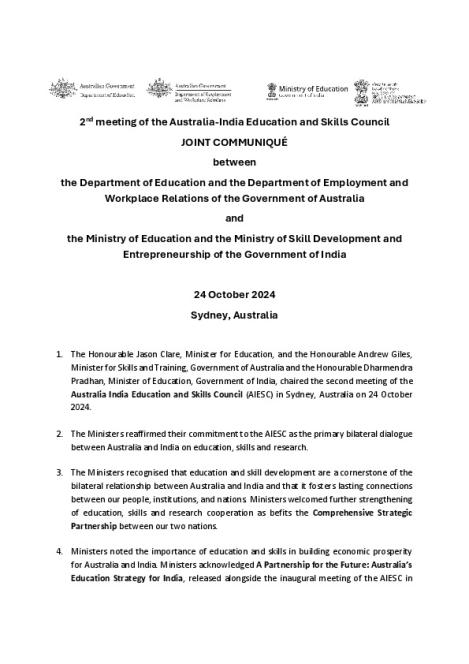 Australia-India Education and Skills Council 2nd Meeting - Joint Communique.pdf.pdf