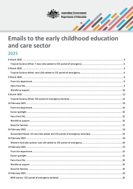 2025 Emails to the early childhood education and care sector updated 6 March 2025.pdf